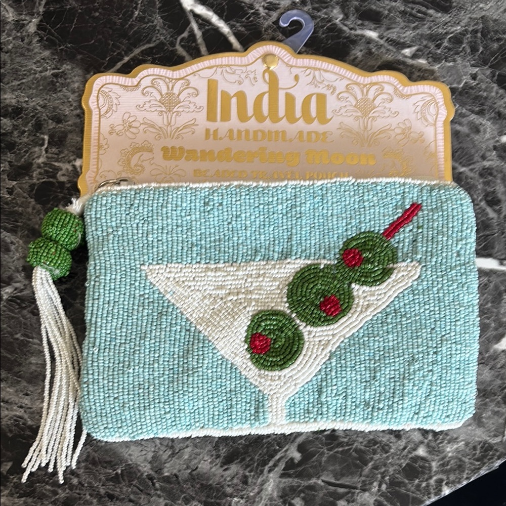 Martini Beaded Pouch